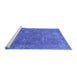 Sideview of Machine Washable Abstract Blue Modern Rug, wshabs825blu