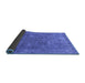 Sideview of Abstract Blue Modern Rug, abs825blu