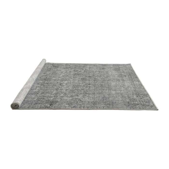 Sideview of Machine Washable Abstract Gray Modern Rug, wshabs826gry