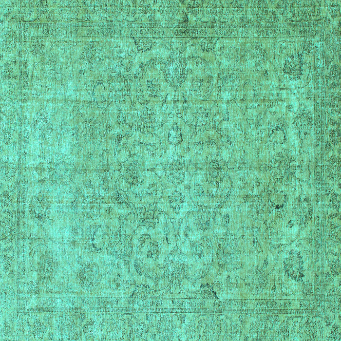 Square Machine Washable Abstract Turquoise Modern Area Rugs, wshabs826turq