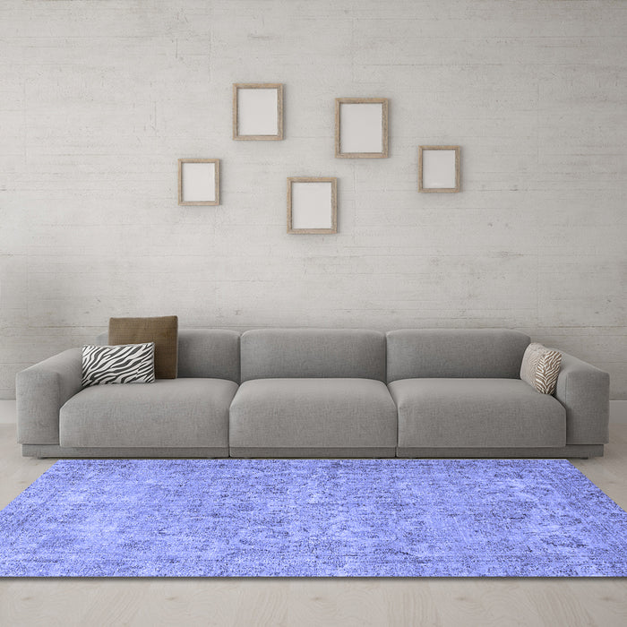 Machine Washable Abstract Blue Modern Rug in a Living Room, wshabs826blu