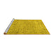 Sideview of Machine Washable Abstract Yellow Modern Rug, wshabs826yw