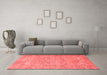 Modern Red Washable Rugs