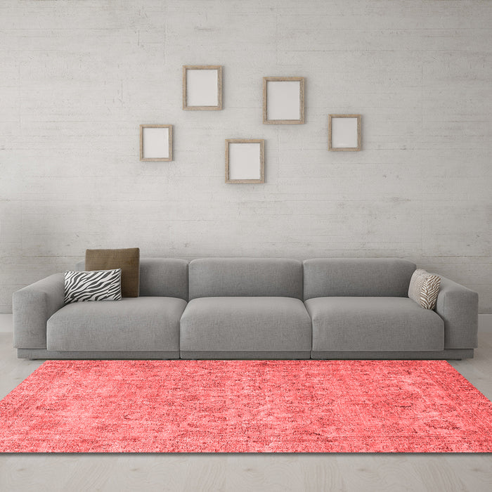 Modern Red Washable Rugs