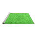 Sideview of Machine Washable Abstract Green Modern Area Rugs, wshabs826grn