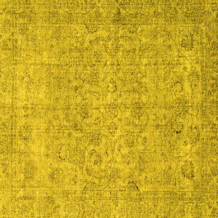 Square Abstract Yellow Modern Rug, abs826yw