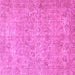 Square Machine Washable Abstract Pink Modern Rug, wshabs826pnk