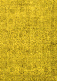 Abstract Yellow Modern Rug, abs826yw