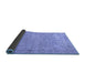 Sideview of Abstract Blue Modern Rug, abs826blu