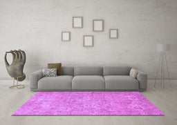 Machine Washable Abstract Purple Modern Area Rugs in a Living Room, wshabs826pur
