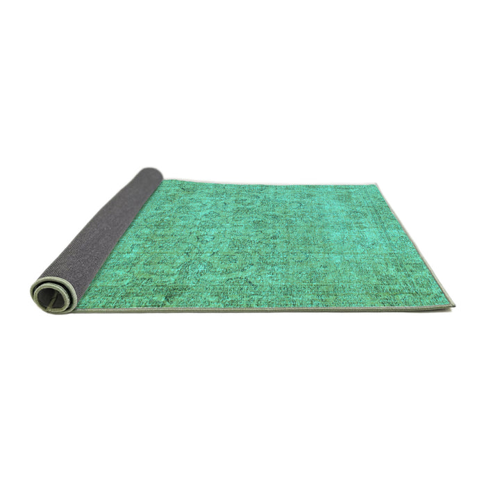 Sideview of Abstract Turquoise Modern Rug, abs826turq