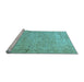 Sideview of Machine Washable Abstract Light Blue Modern Rug, wshabs826lblu