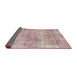 Sideview of Abstract Purple Pink Modern Rug, abs827