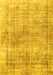 Machine Washable Abstract Yellow Modern Rug, wshabs827yw