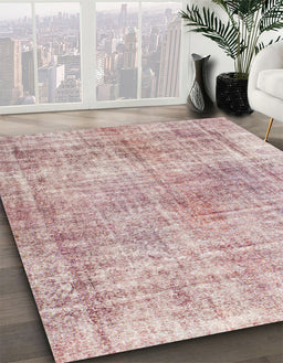 Abstract Purple Pink Modern Rug in Family Room, abs827