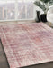 Abstract Purple Pink Modern Rug in Family Room, abs827