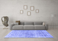 Machine Washable Abstract Blue Modern Rug, wshabs827blu