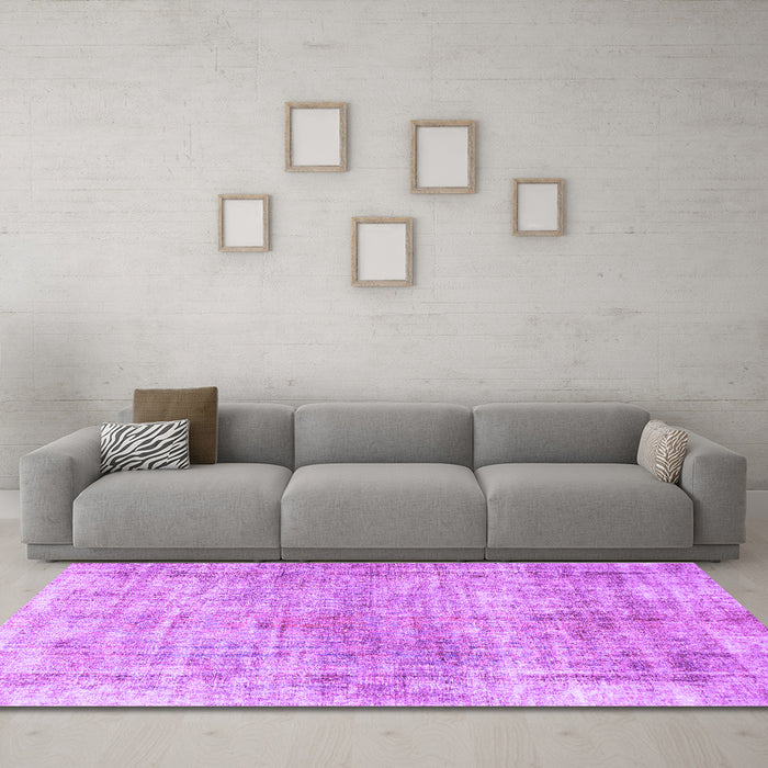 Machine Washable Abstract Purple Modern Area Rugs in a Living Room, wshabs827pur