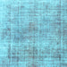 Square Abstract Light Blue Modern Rug, abs827lblu