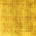 Square Abstract Yellow Modern Rug, abs827yw