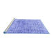 Sideview of Machine Washable Abstract Blue Modern Rug, wshabs827blu