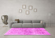 Machine Washable Abstract Pink Modern Rug in a Living Room, wshabs827pnk