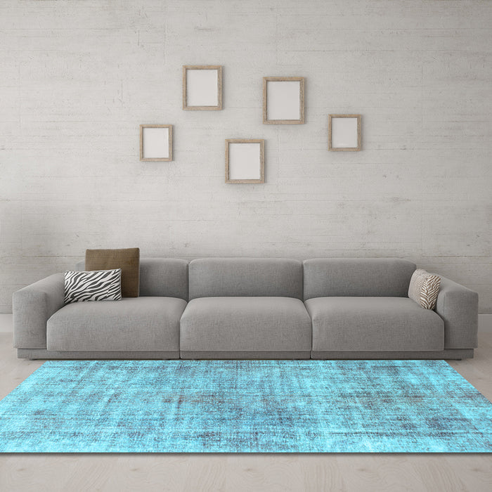 Machine Washable Abstract Light Blue Modern Rug in a Living Room, wshabs827lblu