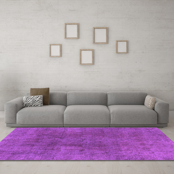 Machine Washable Abstract Purple Modern Area Rugs in a Living Room, wshabs828pur