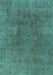 Abstract Turquoise Modern Rug, abs828turq