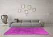 Machine Washable Abstract Pink Modern Rug in a Living Room, wshabs828pnk