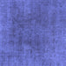 Square Machine Washable Abstract Blue Modern Rug, wshabs828blu