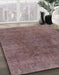 Abstract Pink Modern Rug in Family Room, abs828