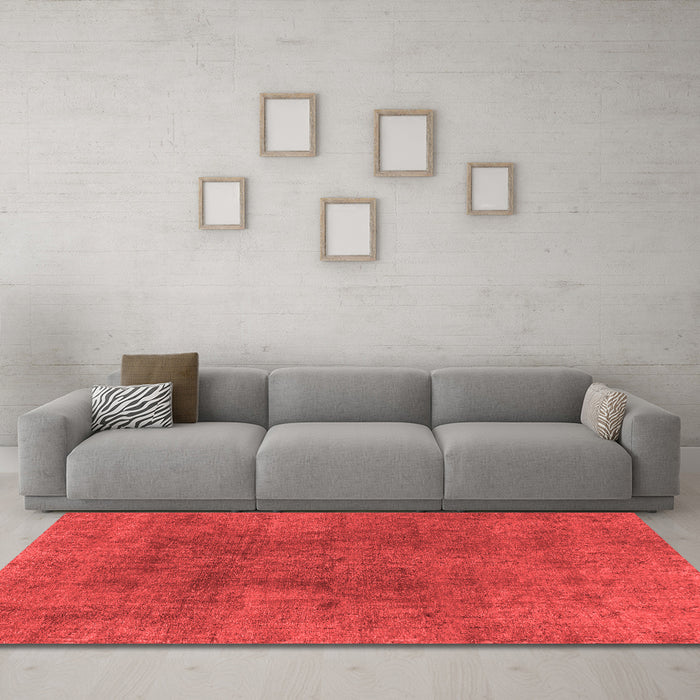 Modern Red Washable Rugs