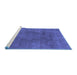 Sideview of Machine Washable Abstract Blue Modern Rug, wshabs828blu