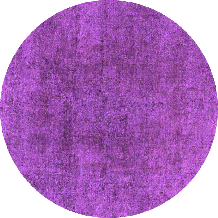 Round Machine Washable Abstract Purple Modern Area Rugs, wshabs828pur