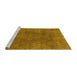 Sideview of Machine Washable Abstract Yellow Modern Rug, wshabs828yw