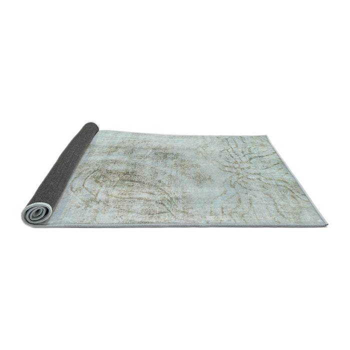 Sideview of Abstract Cloud Gray Modern Rug, abs829