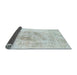 Sideview of Abstract Cloud Gray Modern Rug, abs829