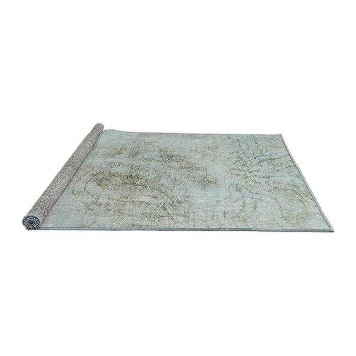 Sideview of Machine Washable Abstract Cloud Gray Rug, wshabs829