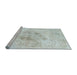 Sideview of Machine Washable Abstract Cloud Gray Rug, wshabs829