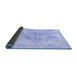 Sideview of Abstract Blue Modern Rug, abs829blu