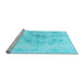 Sideview of Machine Washable Abstract Light Blue Modern Rug, wshabs829lblu