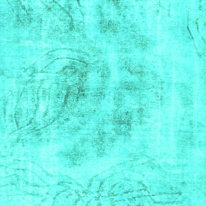 Machine Washable Abstract Turquoise Modern Area Rugs, wshabs829turq