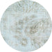 Round Abstract Cloud Gray Modern Rug, abs829