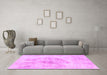 Machine Washable Abstract Pink Modern Rug in a Living Room, wshabs829pnk