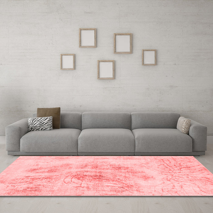 Modern Red Washable Rugs