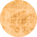 Round Abstract Orange Modern Rug, abs829org