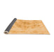 Sideview of Abstract Orange Modern Rug, abs829org