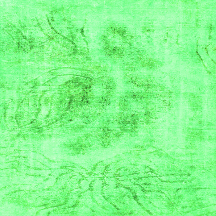 Square Abstract Green Modern Rug, abs829grn