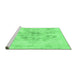Sideview of Machine Washable Abstract Emerald Green Modern Area Rugs, wshabs829emgrn